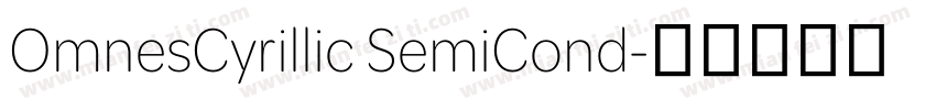OmnesCyrillic SemiCond字体转换